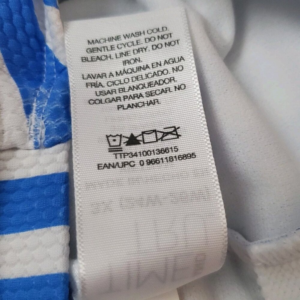 NWT Time & Tru Women’s Sz 3X Blue White Stripe One-Piece Padded Swimsuit NWT - Picture 6 of 6